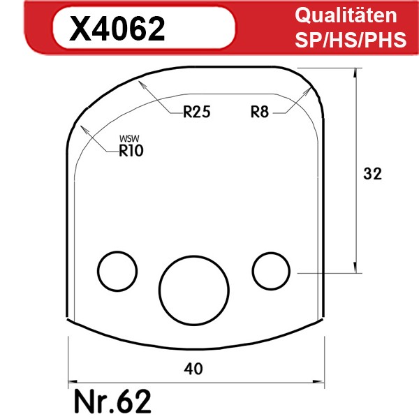 Universal Profilmesserset 62