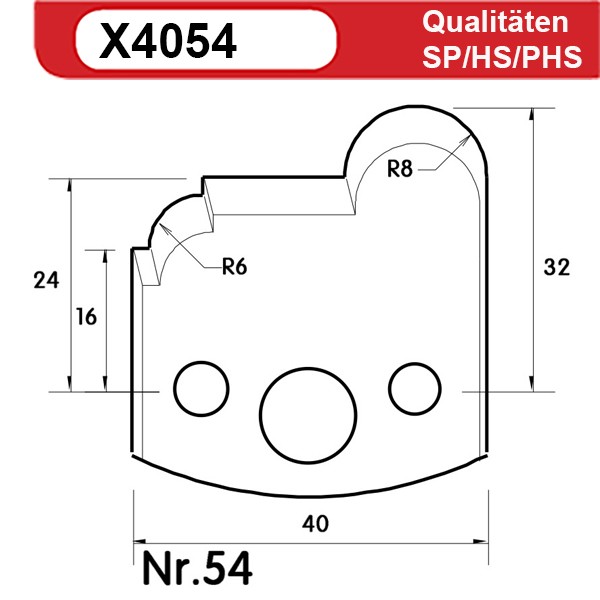 Universal Profilmesserset 54