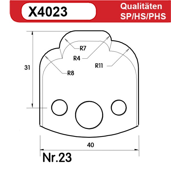 Universal Profilmesserset 23