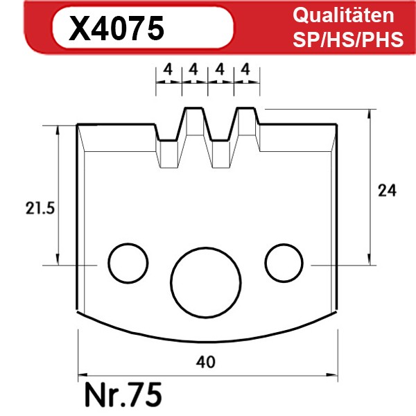 Universal Profilmesserset 75