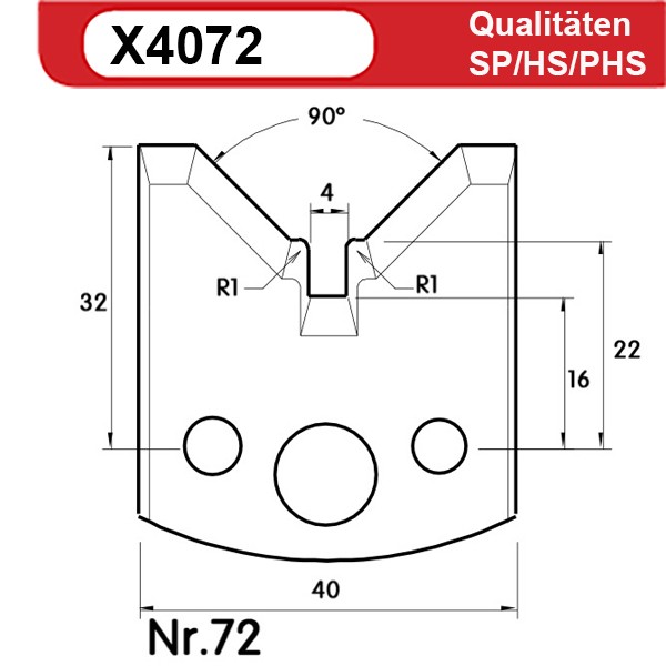 Universal Profilmesserset 72