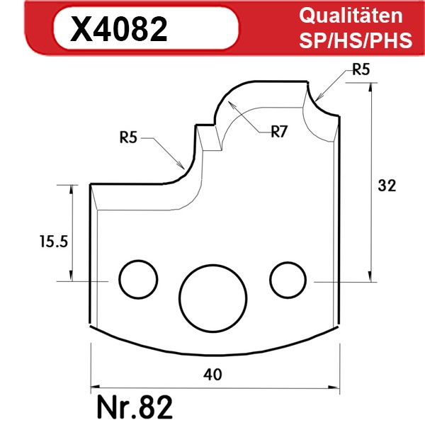 Universal Profilmesserset 82