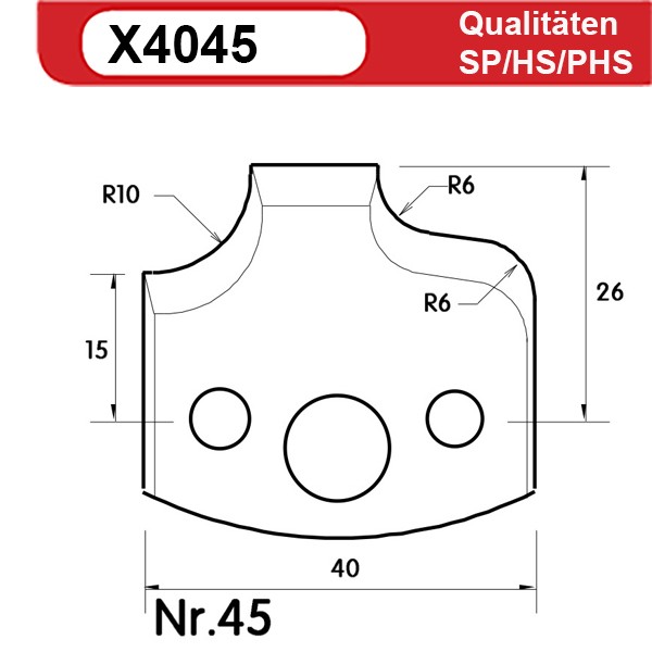 Universal Profilmesserset 45