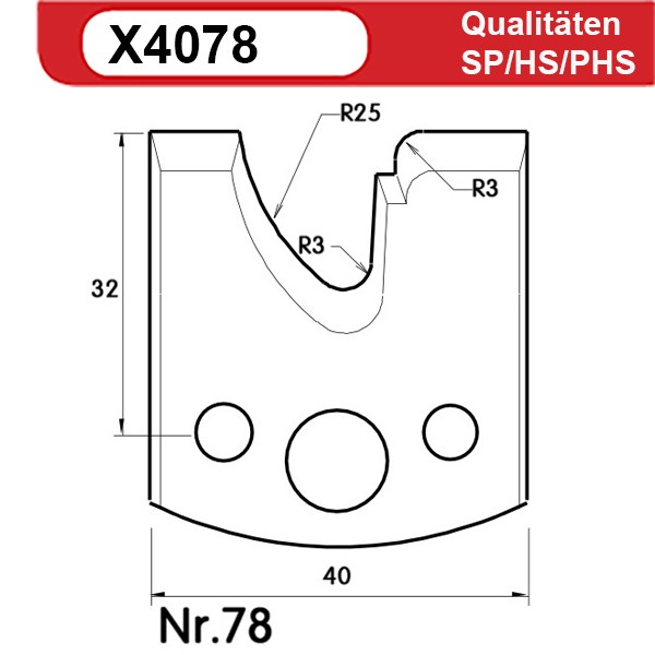 Universal Profilmesserset 78