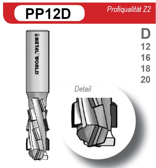DIA Schaftfräser Z2, BH 2,7mm