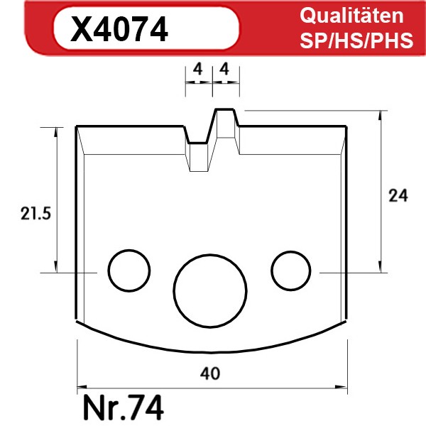 Universal Profilmesserset 74