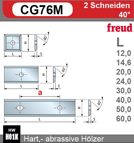 HW-Wendeplatten Z2 (12mm)