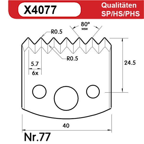 Universal Profilmesserset 77