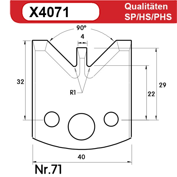 Universal Profilmesserset 71