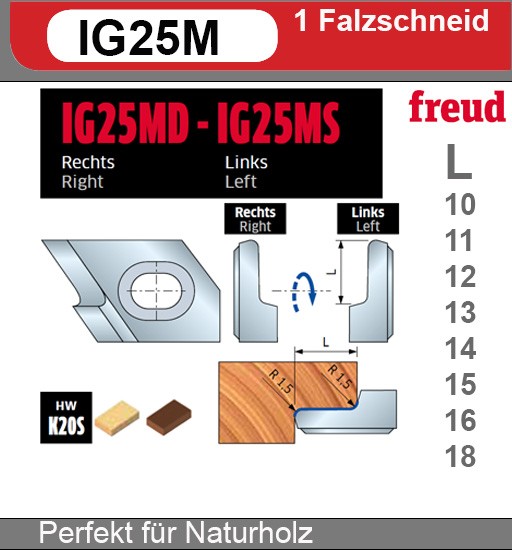 FREUD VHW-Falz-Abrundmesser
