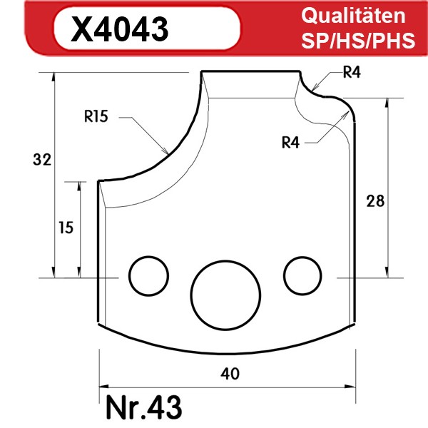 Universal Profilmesserset 43