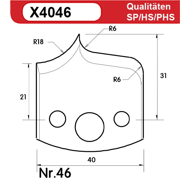 Universal Profilmesserset 46